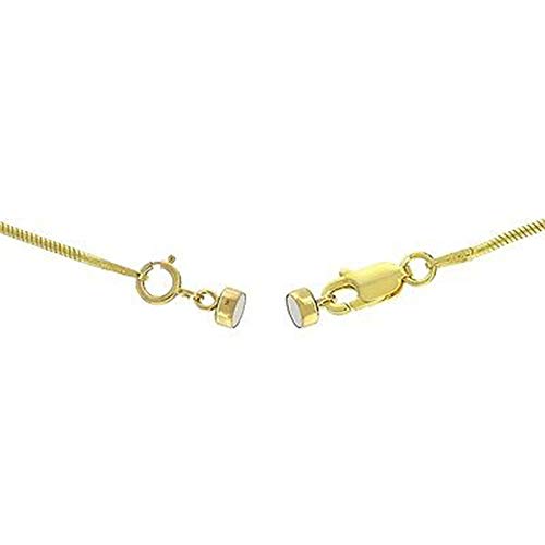 Magnetic Jewelry Clasps Real Precious Metal for Necklaces, Bracelets, Anklets with Spring Ring. Yellow Gold, White Gold, Yellow Gold Filled or Sterling Silver (14 K Solid Yellow Gold - 2 Each)