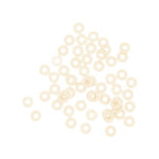 Mandala Crafts Cream Heishi Beads 6mm – 3000 Flat Polymer Disc Clay Beads for Adult Jewelry Making Spacer Beads, Bracelets, Necklaces, and Earrings - color: Cream, size: 6mm 3000 PCs