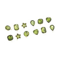 Song Xi Red Shape Random Charms For Jewelry Making Clear Crystal Charms Pendants Bracelets Necklace Earrings Bulk Keychain Arts And Crafts Diy Birthday Gifts For Women AB Color 12pcs - color: Random Shapes - Yellowish Green