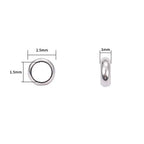 BEADIA Stainless Steel Spacer Beads 2.5x1mm Rondelle Loose Charm Caps Beads for DIY Jewelry Making 100pcs with 1.5mm Hole - color: 2.5x1mm 1.5mm