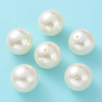 DanLingJewelry 35Pcs 30mm Imitated Pearl Acrylic Bubblegum Beads Large Round Gumball Loose Beads Creamy White Acrylic Pearl Spacer Beads for Jewelry Making Crafts