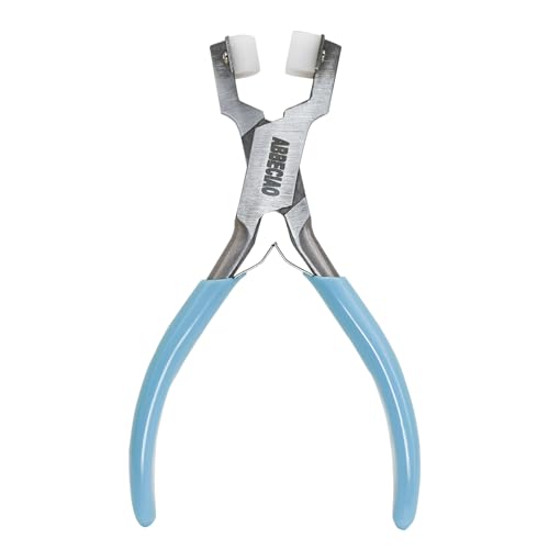 ABBECIAO Nylon Jaw Bracelet Bending Pliers for Shaping Cuff Bracelets and Wrapping Metal Jewelry Making Tool w/PVC Handles