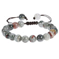 ANAYA AGATE Energy Protection Crystal Handmade Adjustable Bead Bracelet Perfect for Men, Women’s Christmas Gift - Gemstone Healing Stretch Bracelet Pulsera Para Hombre Mujer Stocking Stuffer - color: African Bloodstone