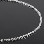 UMAOKANG 16.4 Feet Silver Plated Chain for Jewelry Making Cable Brass Metal Chains Bulk on Spool with Jump Rings Lobster Clasps - color: Silver Cable
