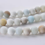6mm Matte Amazonite Stone Beads Natural Crystal Gemstone Round Loose Beads for DIY Jewelry Making 15"/Strand - color: Matte Amazonite, size: 6mm