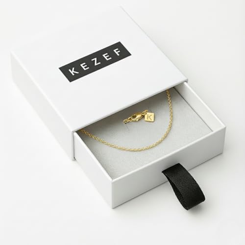 KEZEF 18K Gold over Silver Chain, Gold Chain Women, 1mm Cable Sterling Silver Chain Necklace for Women, Diamond-Cut Elegant, Thin, Sturdy, 16, 18, 20, 22, 24 Inches - color: 18k Gold, size: 20 Inch (Popular Men's Length)