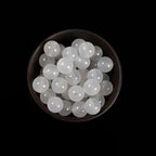 65Pcs 6mm White Agate Natural Faceted Round Loose Real Stone Beads Gemstone Genuine for DIY Hand Made Craft Jewelry Bracelet Earring Necklace String Making Energy Healing Power - color: White Agate, size: 6mm