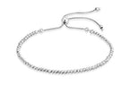 Miabella 925 Sterling Silver or 18K Gold Plated Diamond-Cut Adjustable Bolo 2.5mm Bead Ball Bracelet for Women, Made in Italy - color: sterling silver