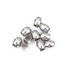 BEADIA Stainless Steel Spacer Beads 10x11mm Oval Loose Charm Caps Beads for DIY Jewelry Making 10pcs with 6mm Hole - color: 10x11mm 6mm