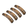 PATIKIL 4 Pcs Natural Stone, 36 x 10 mm Natural Curved Clear Quartz Stone Crystal Handmade Jade Flat Beads for DIY Crafting, Tiger Stone - color: Tiger Stone