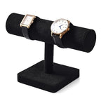 Oirlv Microfiber T-bar Bracelet Watch Organizer Display Stand Professional Jewelry Bracelet Display for Selling (Black,Microfiber) - color: Black
