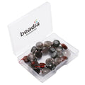 BEADIA Natural Faceted Bloodstone Rondelle Disk Stone Beads 10x5mm 37cm for DIY Chain Jewelry Making - color: Bloodstone