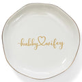 HOME SMILE Wifey Hubby Ring Dish,Unique Wedding Gifts for Couples,Bridal Shower Gifts,Unique Gift for Engagement,Wedding, Newly-Married Anniversary for Him Her Mother Father - style: Wife and Hubby