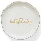HOME SMILE Wifey Hubby Ring Dish,Unique Wedding Gifts for Couples,Bridal Shower Gifts,Unique Gift for Engagement,Wedding, Newly-Married Anniversary for Him Her Mother Father - style: Wife and Hubby