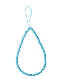 Semi-Precious Gem Stones Beaded Phone Charm Cell Phone Lanyard Wrist Strap Handmade Natural Gemstone Phone Chain string - color: Turquoise