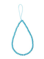 Semi-Precious Gem Stones Beaded Phone Charm Cell Phone Lanyard Wrist Strap Handmade Natural Gemstone Phone Chain string - color: Turquoise
