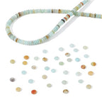 BEADIA Natural Amazonite Disk Stone Beads 4x2mm 160pcs Rondelle Loose Semi Gemstone Beads for Jewelry Making Design - color: Amazonite
