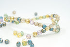 0.9 oz (25g) Mix of 280pcs 4mm Round Faceted Fire Polished Czech Glass Beads, Golden Shades - color: 4mm Gold Mix, size: 25 g
