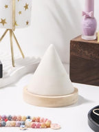 Single Bracelet Holder,Jewelry Displays for Selling Photograph,Bamboo Base Bangle Stand (Beige) - color: Beige