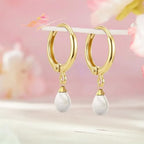 JUNCHONG 12Pcs Earring Hooks, Round Small Huggie Hoop with Loop Ear Leverback Hooks, Hypoallergenic 14mmx2mm Earring Findings for Jewelry Making, Gold+Silver - color: Gold+Silver