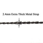 HAHIYO Purse Chain Strap 7.9 inches Bright Black for Shoulder Cross Body Sling Purse Handbag Clutch Replacement Comfortable Flat 0.4' Wide Enough 2.4mm Extra Thick Metal 1 Pack - size: Bright Black 7.9 inches