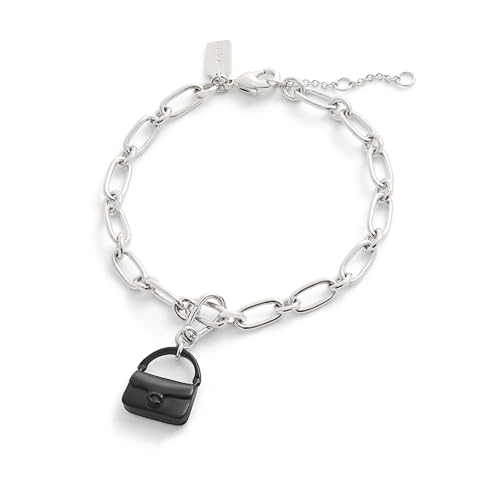COACH Women's Collectible Signature Jewelry Charm - color: Tabby Black/Rhodium