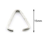 E-outstanding 100Pcs Metal Triangle Open Jump Rings for Decoration Jewelry DIY Accessories, 15mm