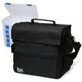 The Beadsmith Keeper Traveler - 13" x 7.5" x 11.5" - Includes 6 Organizer Boxes, Zip Front Tote Bag with Carrying Handle & Removable Adjustable Strap - Portable Storage System for Beads & Supplies
