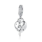Charm for Bracelets and Necklaces, Heart Animals 925 Sterling Silver Bead Celestial Sun Moon Star Charms Jewelry Gift for Women Girls - color: Key Padlock Heart Dangle Charm