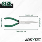 Long Flat Nose Pliers Serrated Jaw Extra Long Nose Plier Duckbill Pliers Jewelry Making Supplies for Jewelry Making, Fishing, Wire Wrapping, Crafts, Flat Plier for Hard to Reach Narrow Spaces
