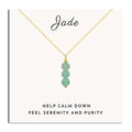 SmileBelle Crystal Necklace, Jade Necklace for Women as Anniversary Birthday Mothers Day Gifts for Women 14k Gold Black Tourmaline as Birthstone Jewelry for Girls Dainty Crystal Jewelry - color: Green Jade