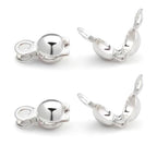 100 Pcs 925 Silver Crimp Beads for Jewelry Making - 4mm Crimp Bead Covers, Knot Covers for Jewelry Making, Knot Covers Clamshell Fold-Over Bead Covers for DIY Bracelets Necklaces - color: Silver