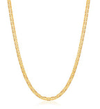 Barzel 18K Gold Plated Mariner Chain Necklace for Women, Flat Marina - Made in Brazil - color: 3.5MM Gold, size: 22 Inches