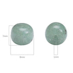 BEADIA Natural Green Aventurine Jade Flat Cut Round Drum Stone 8mmx7mm Loose Semi Gemstone Beads for Jewelry Making 38cm - color: Green Aventurine