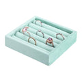 uxcell Stackable Jewelry Storage Tray, Jewelry Tray Drawer Organizer, Small Display Box for Earrings, Necklaces, Rings and Bracelets, Teal - color: Teal