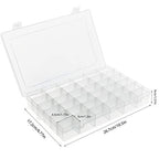 Umirokin Small Parts Organizer Box 2 Pack, 36 Grid Bead Organizer with Adjustable Dividers, Plastic Organizer Box for Screws, Jewelry Making, Craft Storage, Fishing Tackle, Clear Compartment Container - size: 36 Grids 2 Packs
