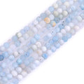 GEM-Inside Natural 4mm Aquamarine Quartz Gemstone Loose Beads Frosted Round A Grade Crystal Energy Stone Power for Jewelry Making 15" - color: Aquamarine, size: 4mm