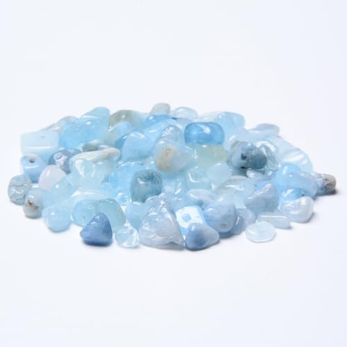 3-5mm Natural Aquamarine Gemstone Chips Loose Beads Semi Precious for Jewelry Making DIY Handmade Craft Supplies 1 Strand per Bag Approxi 32" - color: Aquamarine