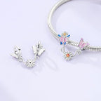 LAZA 925 Sterling Silver Charm for Bracelet Necklace Dangle Love Mom Butterfly Party Charm Beads Pendants DIY Jewelry for Women - color: Butterfly Gerbera