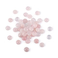 Fashewelry 50Pcs Natural Rose Quartz Cabochon Stone Half Round Beads 12mm Flat Back Gemstone Chakra Healing Crystal Cover Cabs for Jewelry Making - color: 3-Rose Quartz, size: 12x5mm