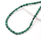 6×8mm Natural Malachite Gemstone Loose Beads Flat Oval Healing Crystal Loose Stone Beads for Jewelry Necklace Bracelet Earring Craft - color: Malachite
