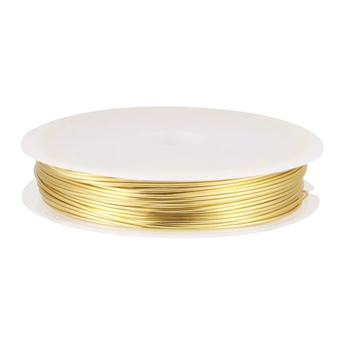 Cheriswelry 0.8mm 20 Gauge Jewelry Wire Gold Copper Beading Wire Tarnish Resistant Wire Bendable Wire for DIY Crafts Jewelry Making Necklace Earring Bracelet, 26.25 Feet - size: 20 Gauge(0.8mm)