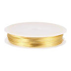 Cheriswelry 0.8mm 20 Gauge Jewelry Wire Gold Copper Beading Wire Tarnish Resistant Wire Bendable Wire for DIY Crafts Jewelry Making Necklace Earring Bracelet, 26.25 Feet - size: 20 Gauge(0.8mm)