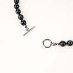 GAVU Hand-knotted Men's Beaded Necklace, Crystal Necklace for Men - color: Black Obsidan, size: 20"
