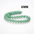100Pcs Natural Stone Beads 6mm Green Aventurine Round Gemstone Loose Beads with Elastic Bracelet String for Bracelets Necklace Jewelry Making - color: Green Aventurine, size: 6mm