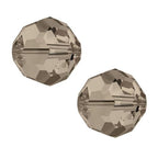 100pcs Adabele Austrian 4mm (0.16 Inch) Small Faceted Loose Round Crystal Beads Smoked Quartz Compatible with 5000 Swarovski Crystals Preciosa SS2R-421 - color: Smoked Quartz, size: 4mm Small (100pcs)
