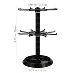 Didiseaon 2layer Rotating Necklace Display Stand for Jewelry Organization Small Accessory Rack for Necklaces Bracelets Keychains and Earrings Stylish Desktop Home Decor