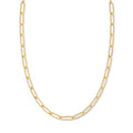 Destin Jewelry Paperclip Chain Necklace for Women, Waterproof 18K Gold Plated Stainless Steel, Hypoallergenic, Adjustable Layering Chain, Tarnish-Resistant, 2.5–6.5mm - color: 18K Yellow Gold Plated Stainless Steel, size: 24"+ 2", style: 4 MM