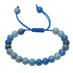 Amazing Gemstone Blue Aventurine Bracelet for Women Men's Gifts - Protection Healing Crystal Bracelet - 8mm Gemstone Beaded Adjustable Bracelet Pulseras Para Hombres Mujer Stocking Stuffers - color: Blue Aventurine