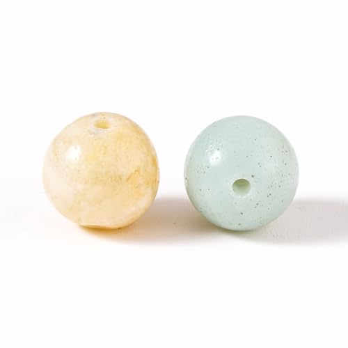 100Pcs Natural Stone 6mm Amazonite Round Loose Gemstone Energy Healing Beads Hole Size 1mm DIY Smooth Beads for Bracelet Necklace Earrings Jewelry Making - color: Amazonite, size: 6mm